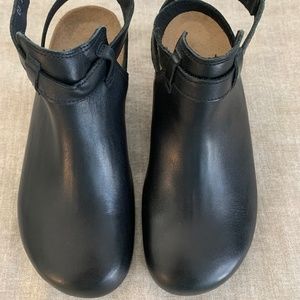 Birkenstock Papillo Womens Esra Wedge Clog Black Leather